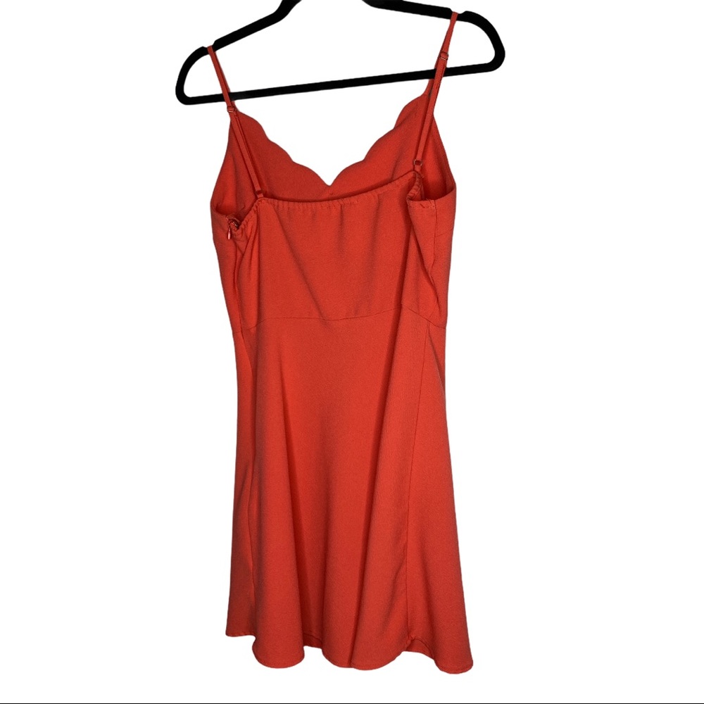 Mine coral pink scalloped tank dress size large - Picture 4 of 7